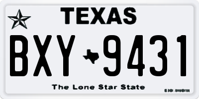 TX license plate BXY9431