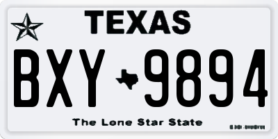 TX license plate BXY9894