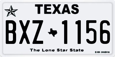 TX license plate BXZ1156