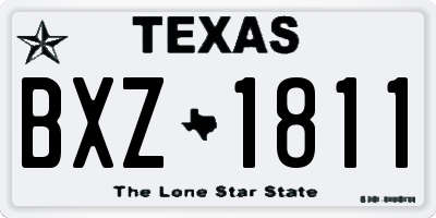 TX license plate BXZ1811