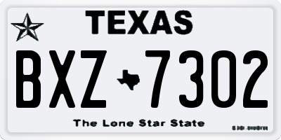 TX license plate BXZ7302
