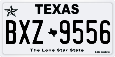 TX license plate BXZ9556