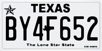 TX license plate BY4F652