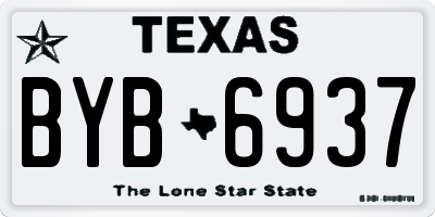 TX license plate BYB6937