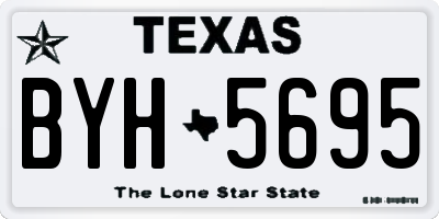 TX license plate BYH5695