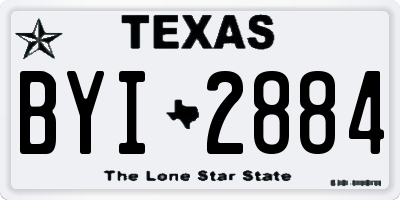 TX license plate BYI2884