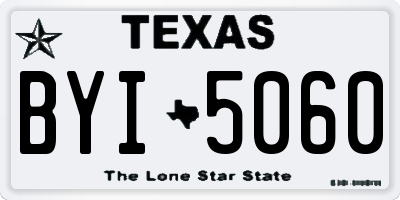 TX license plate BYI5060