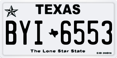 TX license plate BYI6553
