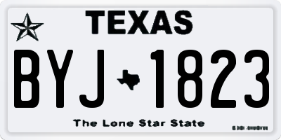 TX license plate BYJ1823