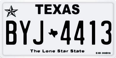 TX license plate BYJ4413