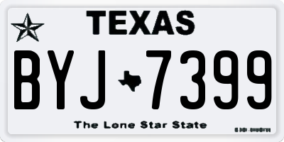 TX license plate BYJ7399