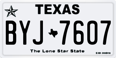 TX license plate BYJ7607