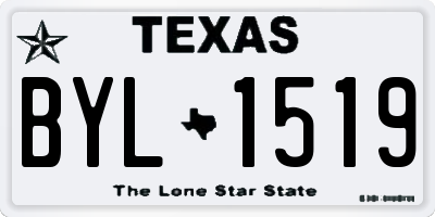 TX license plate BYL1519