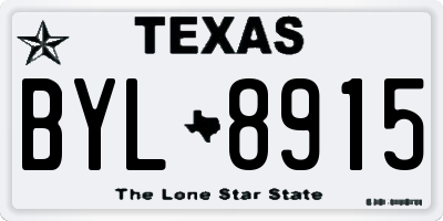 TX license plate BYL8915