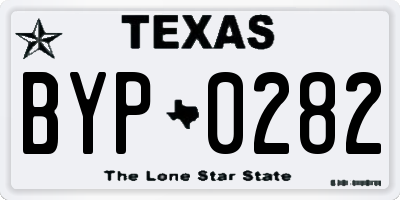 TX license plate BYP0282
