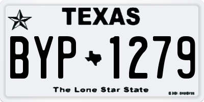 TX license plate BYP1279