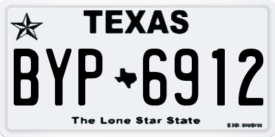 TX license plate BYP6912