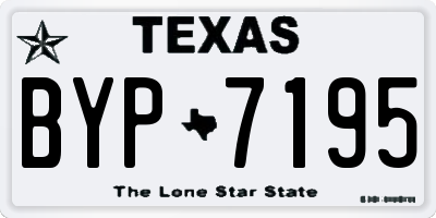 TX license plate BYP7195