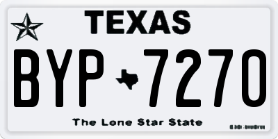 TX license plate BYP7270