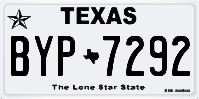 TX license plate BYP7292