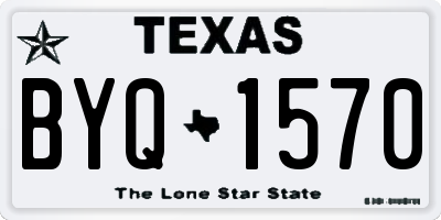TX license plate BYQ1570