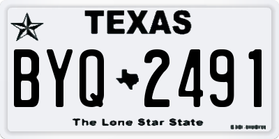 TX license plate BYQ2491
