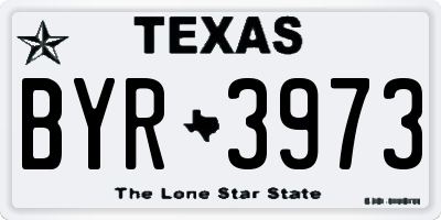 TX license plate BYR3973
