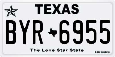 TX license plate BYR6955