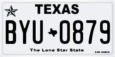 TX license plate BYU0879