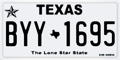 TX license plate BYY1695