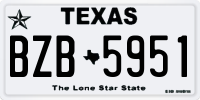 TX license plate BZB5951