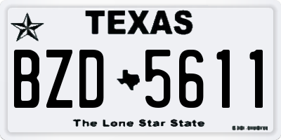 TX license plate BZD5611