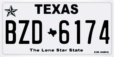 TX license plate BZD6174