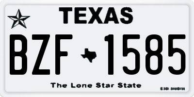 TX license plate BZF1585