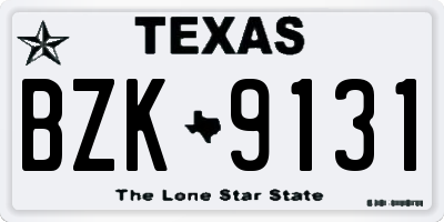 TX license plate BZK9131