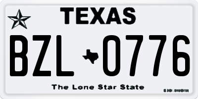 TX license plate BZL0776
