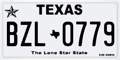 TX license plate BZL0779