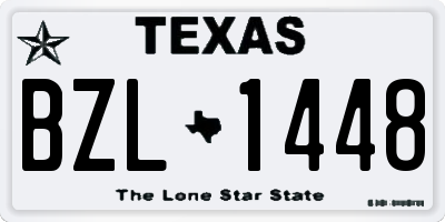 TX license plate BZL1448