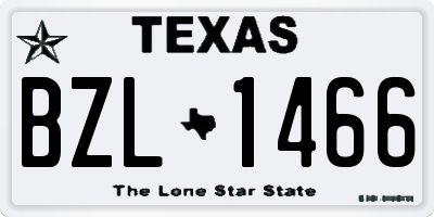 TX license plate BZL1466