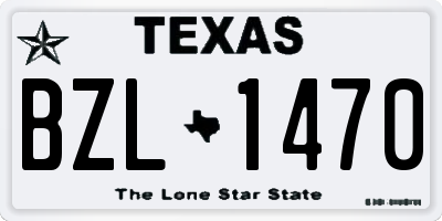 TX license plate BZL1470