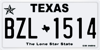 TX license plate BZL1514
