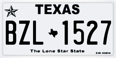 TX license plate BZL1527