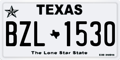 TX license plate BZL1530
