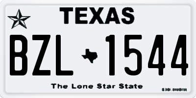 TX license plate BZL1544