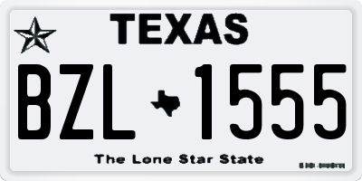 TX license plate BZL1555