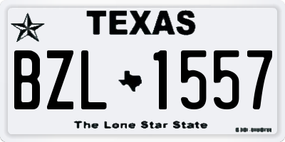 TX license plate BZL1557