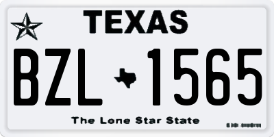 TX license plate BZL1565