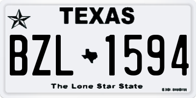 TX license plate BZL1594