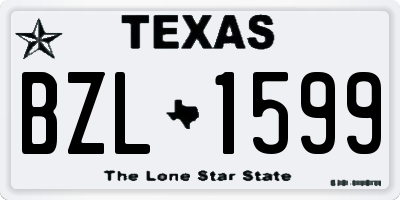 TX license plate BZL1599