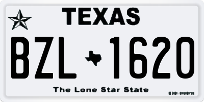 TX license plate BZL1620